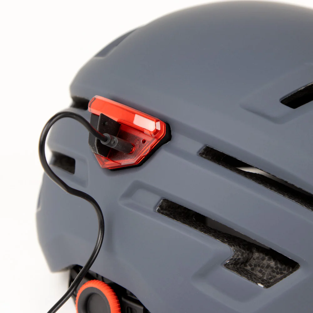 Quella Cycling Helmet with rechargeable Light - Midnight Grey - Image 6